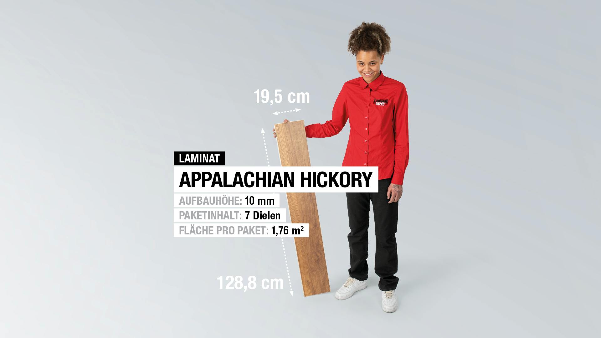 Laminat Kronoflooring Atlantic 10 Appalachian Hickory Produktbild rendering7 zoom