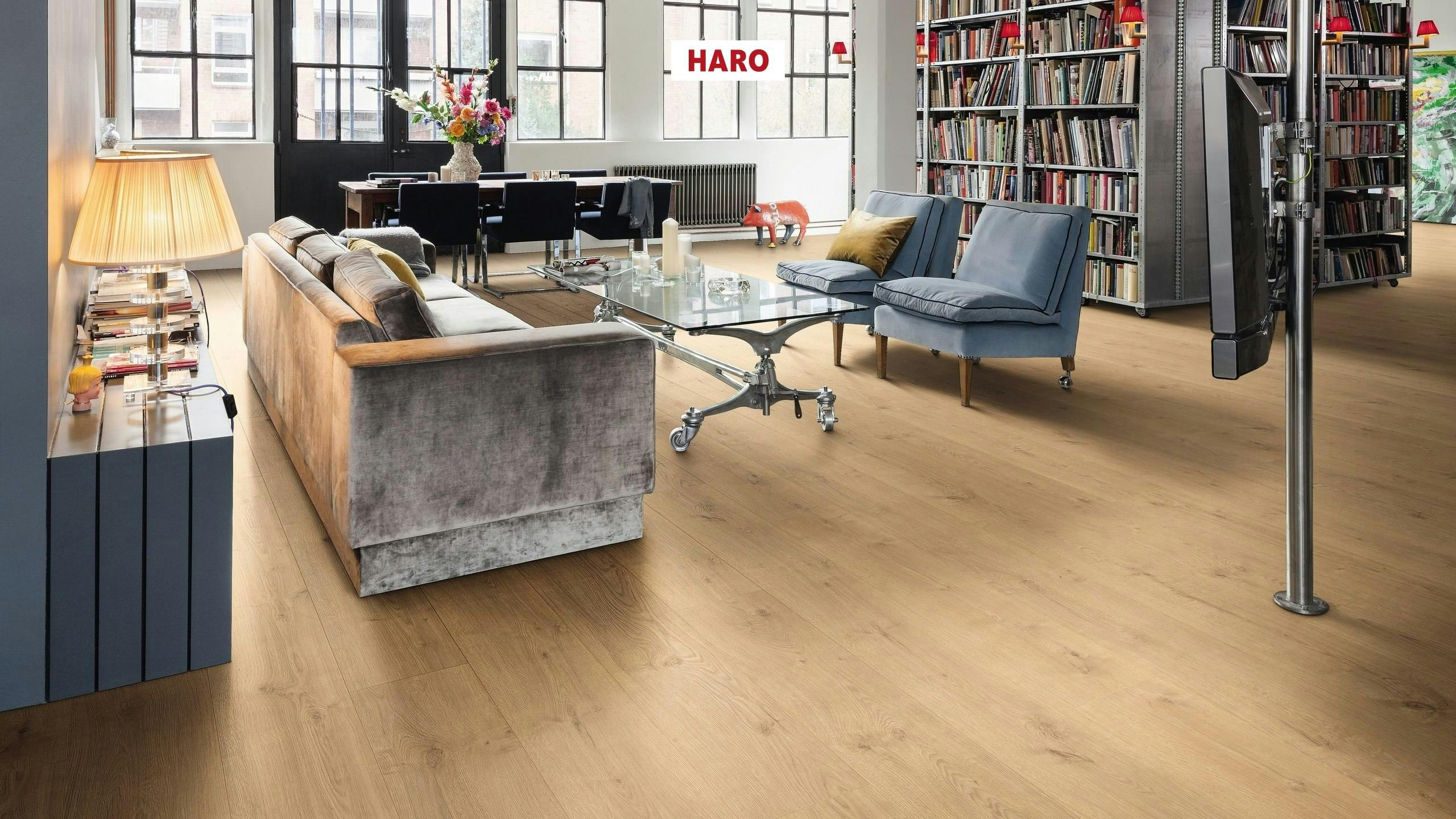 Laminat Haro Tritty 100 Gran Via Eiche Portland Puro Produktbild Schlafzimmer - Urban zoom