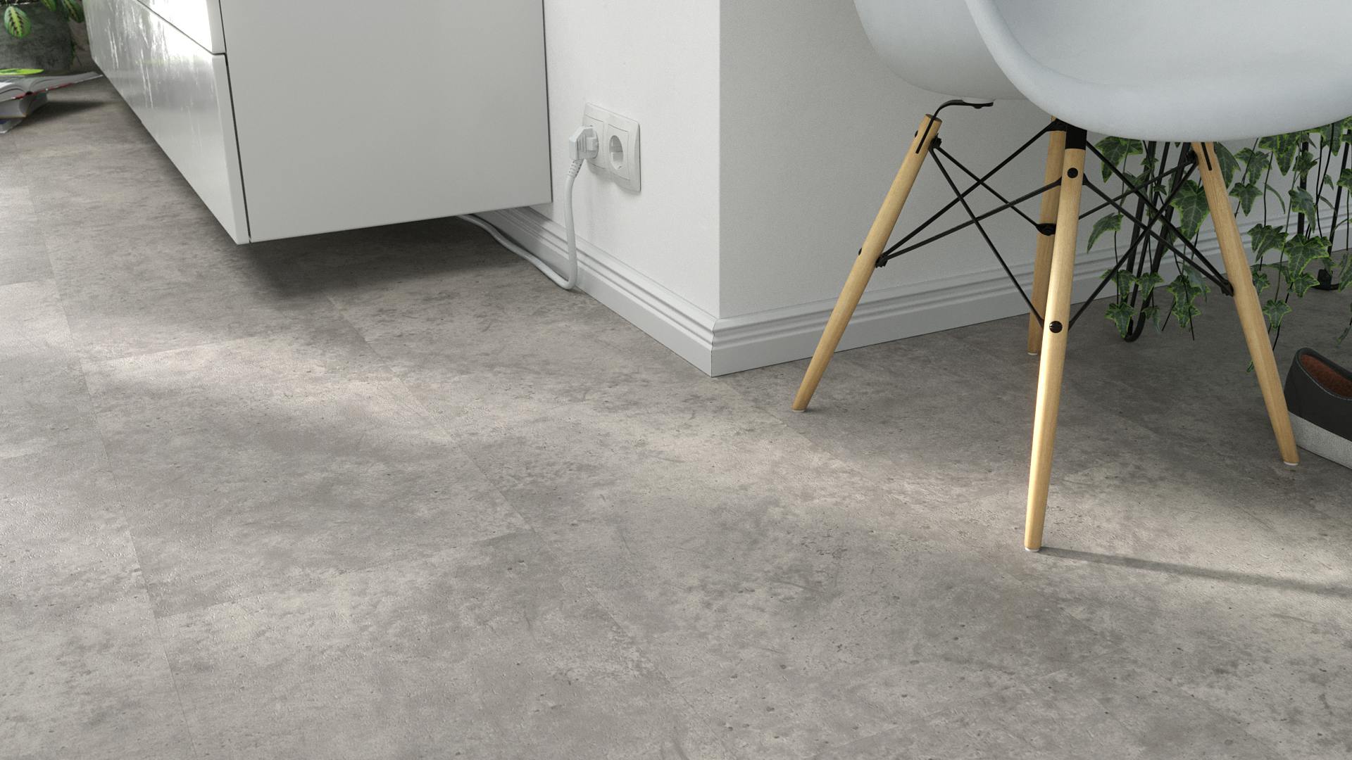 Industrial Concrete Grey Produktbild Wohnzimmer - Urban mit Wohnwand zoom