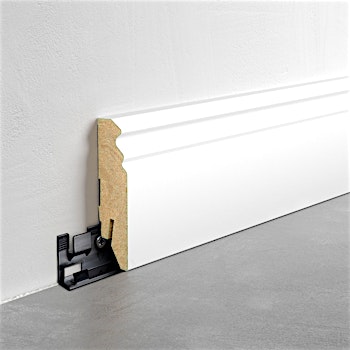 Fußleiste Premium "Hamburger Leiste" - Weiß - 78 mm Produktbild