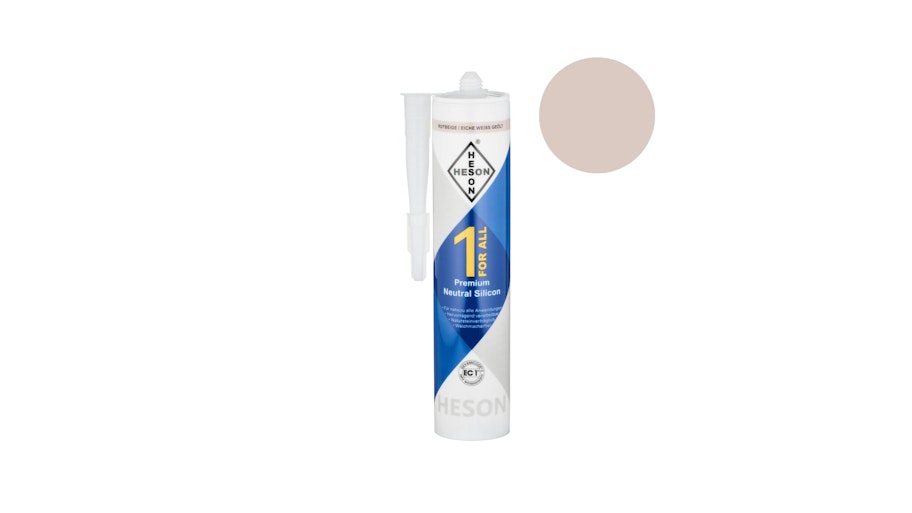 Silikon - Rotbeige - 310 ml Produktbild Musterfläche von oben schräg zoom