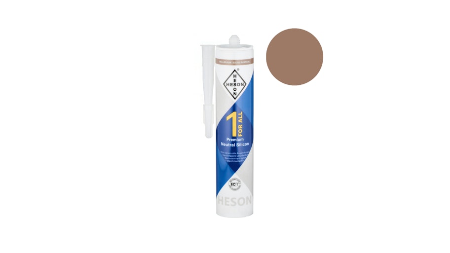 Silikon - Hellbraun - 310 ml Produktbild Musterfläche von oben schräg zoom