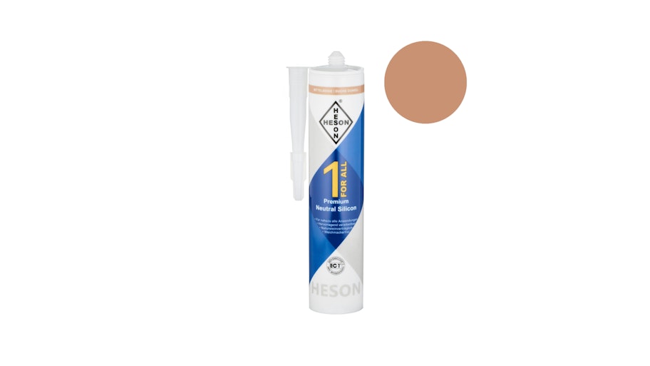 Silikon - Mittelbeige - 310 ml Produktbild Musterfläche von oben schräg zoom