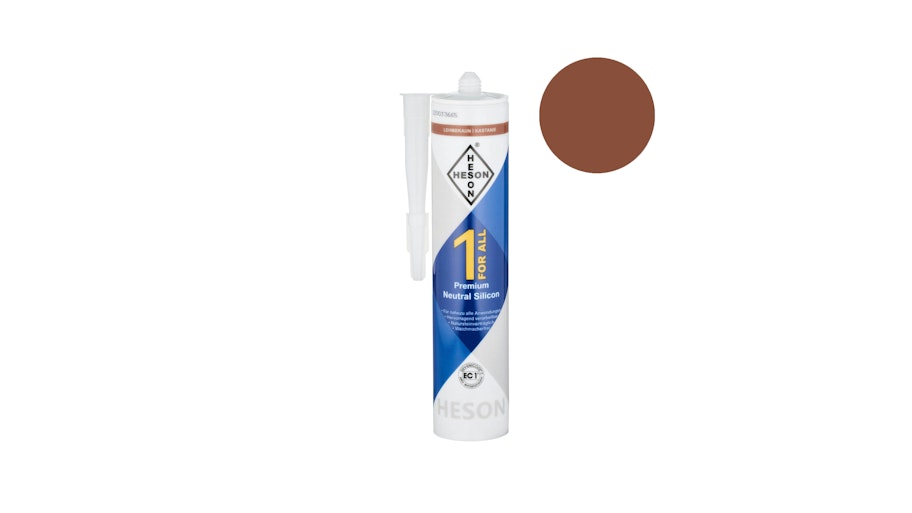 Silikon - Lehmbraun - 310 ml Produktbild Musterfläche von oben schräg zoom