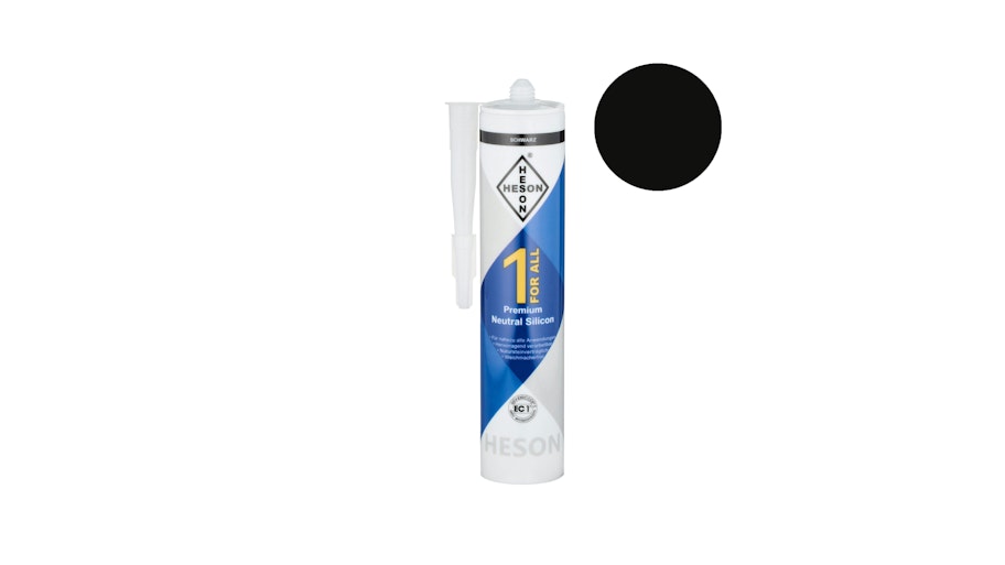 Silikon - Schwarz - 310 ml Produktbild Musterfläche von oben schräg zoom
