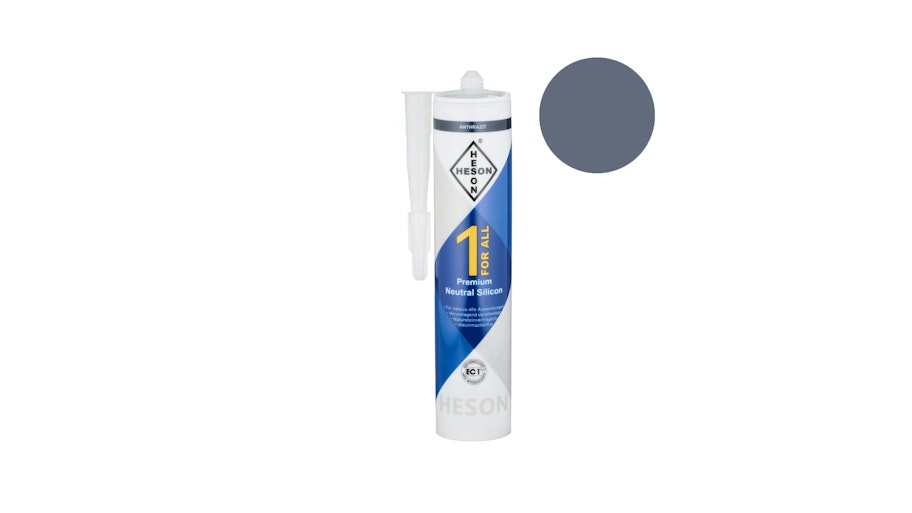 Silikon - Anthrazit - 310 ml Produktbild Musterfläche von oben schräg zoom