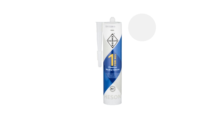 Silikon - Weiß - 310 ml Produktbild Musterfläche von oben schräg zoom