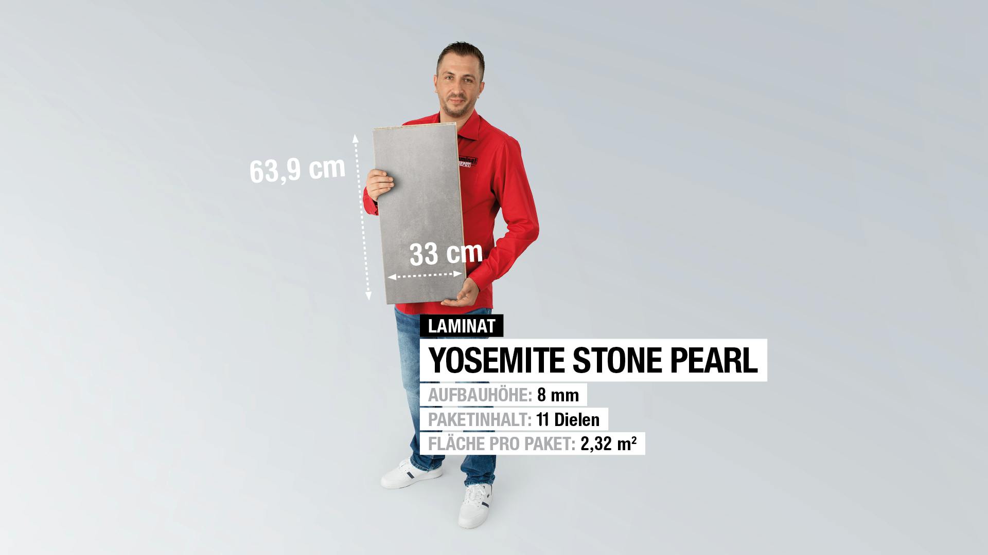 Laminat BoDomo Premium Yosemite Stone pearl Produktbild rendering7 zoom