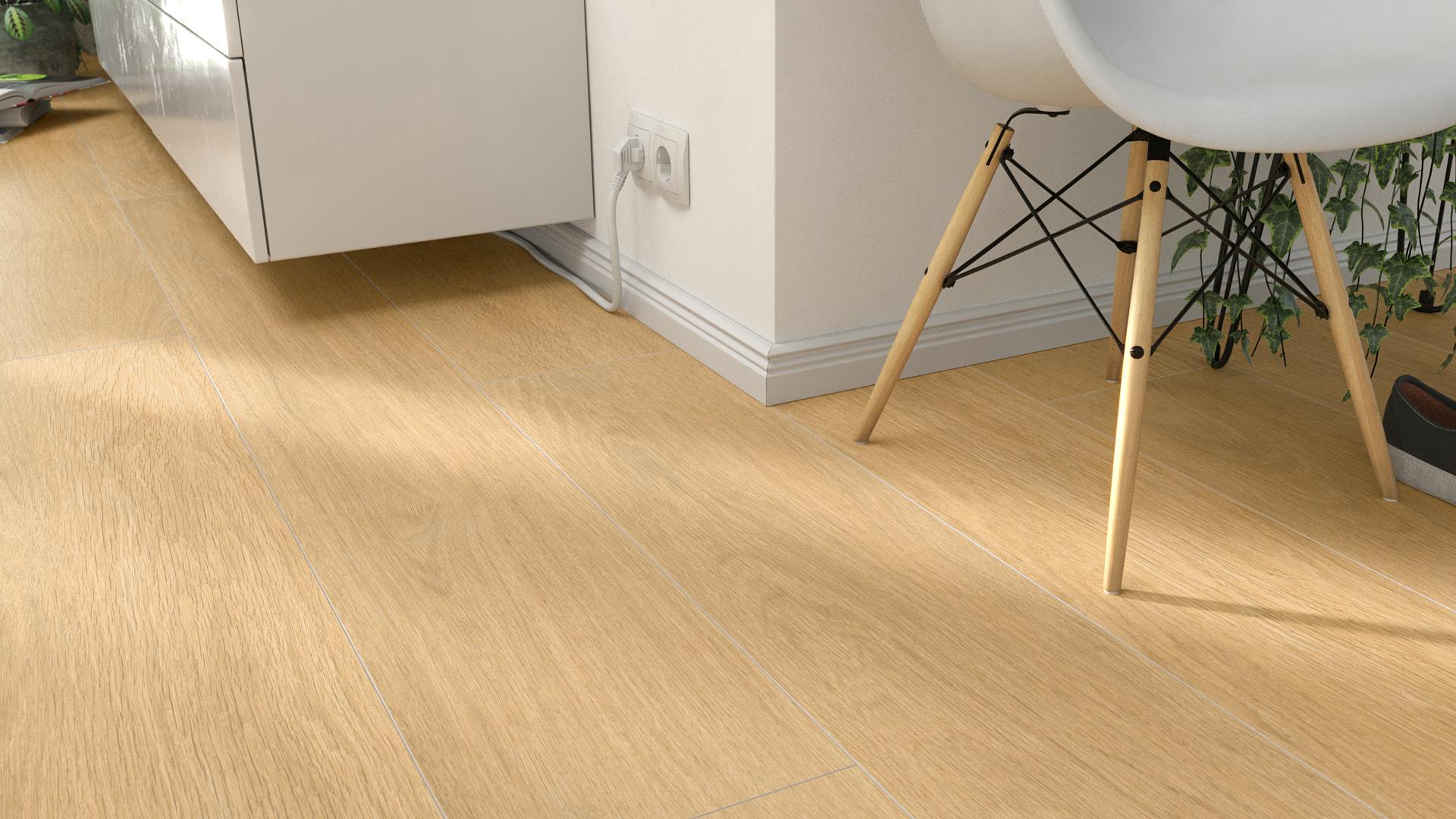 Laminat Kronotex Mammut Plus Selva natur Produktbild Wohnzimmer - Urban mit Wohnwand zoom