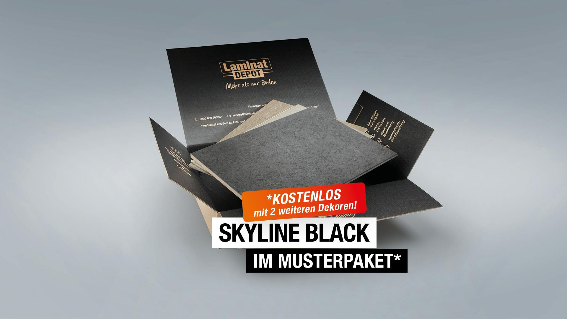 Skyline black Produktbild Musterfläche von oben grade zoom