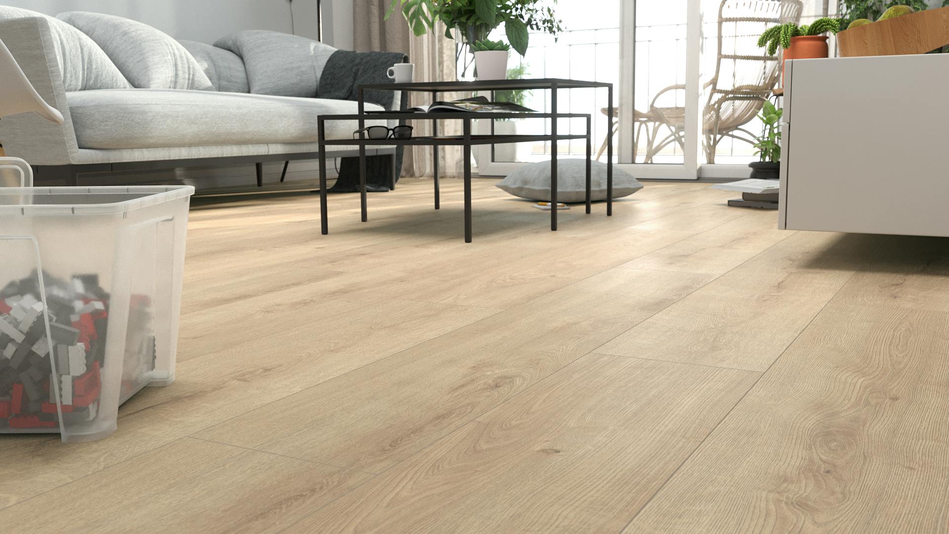 Laminat Kronoflooring Premium Kermes Eiche Produktbild Schlafzimmer - Urban zoom