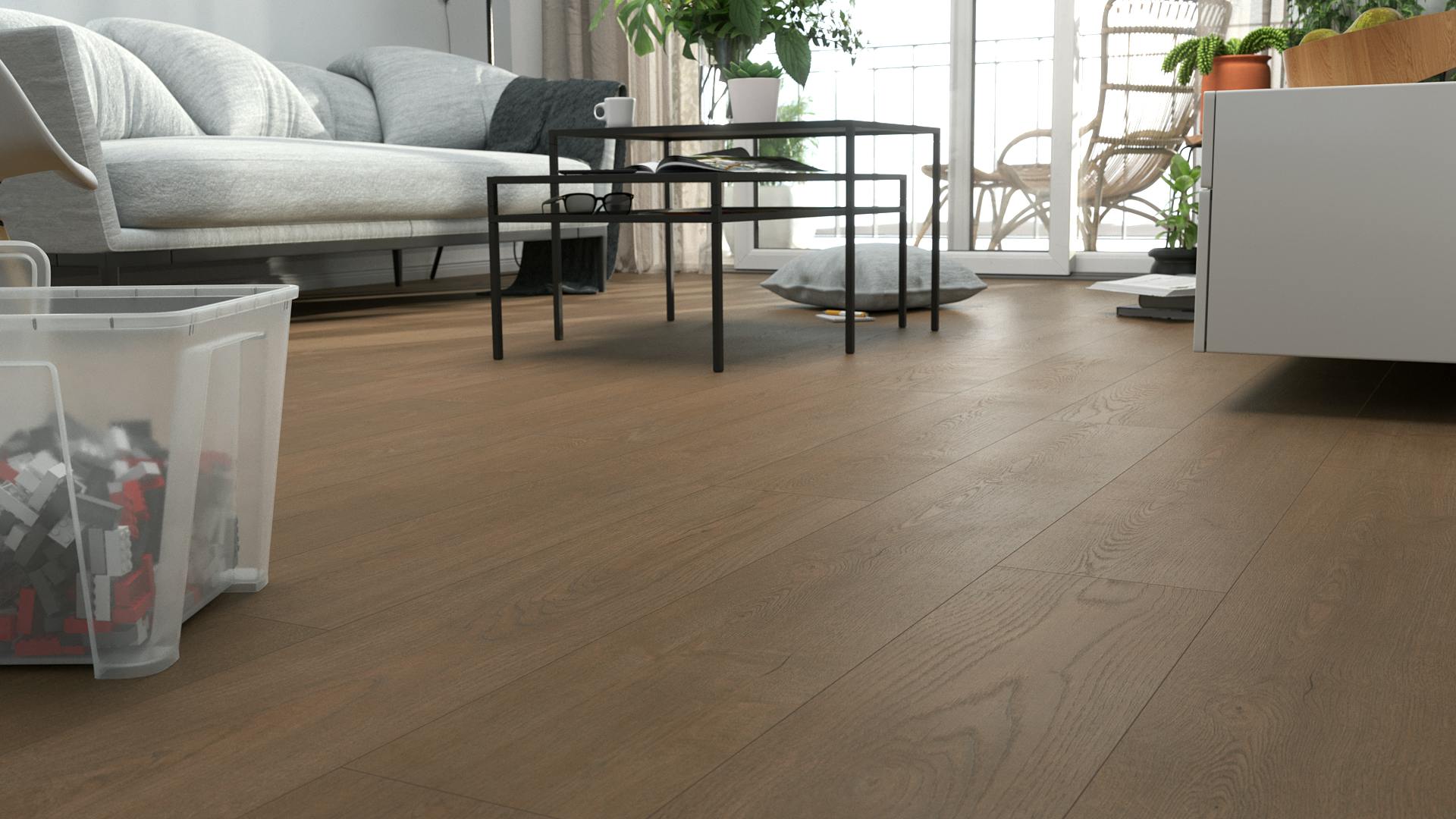 Laminat BoDomo BoDomo Exquisit Virginia Oak Kaffee Produktbild Schlafzimmer - Urban zoom