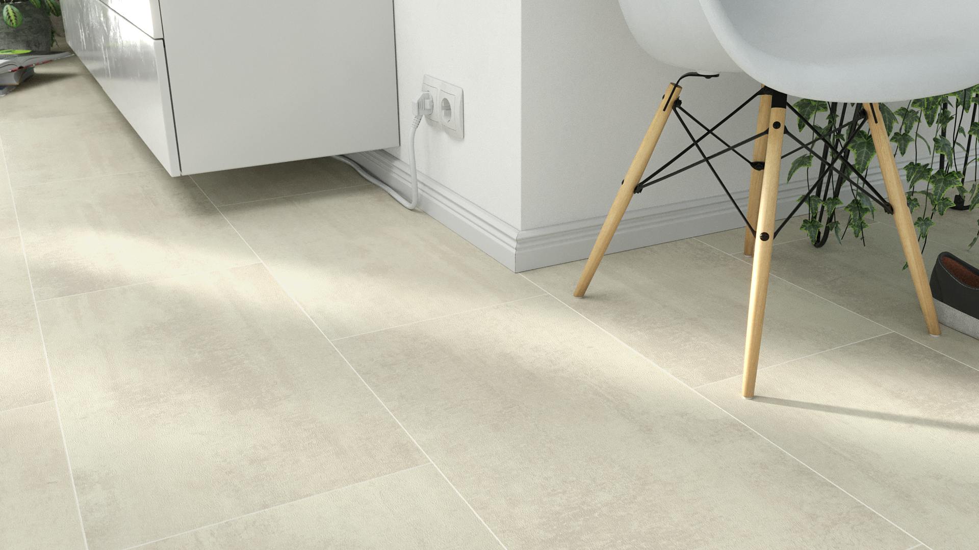 Laminat bodomoWAVE Bali creme Produktbild Wohnzimmer - Urban mit Wohnwand zoom