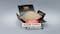 Laminat bodomoWAVE Nazare copper Produktbild Musterfläche von oben grade zoom