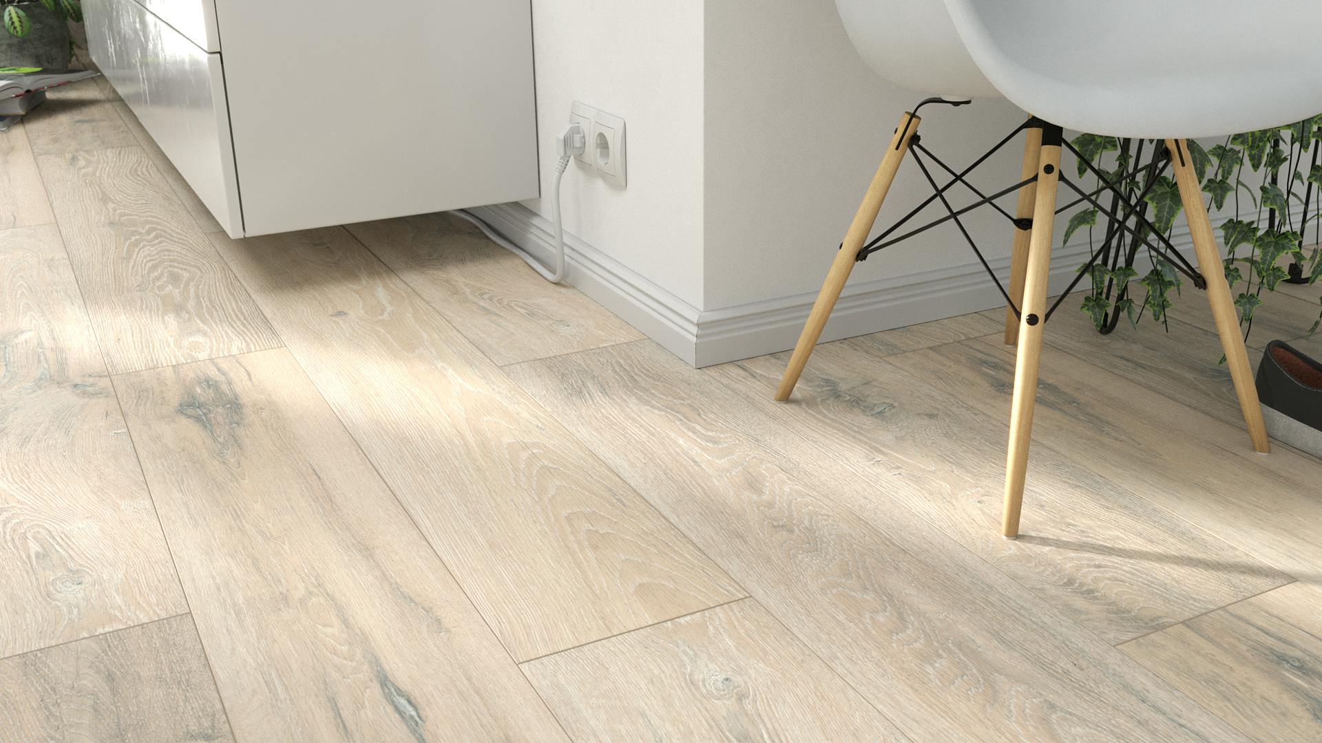 Laminat Kronoflooring O.R.C.A. Colorado Oak Produktbild Wohnzimmer - Urban mit Wohnwand zoom