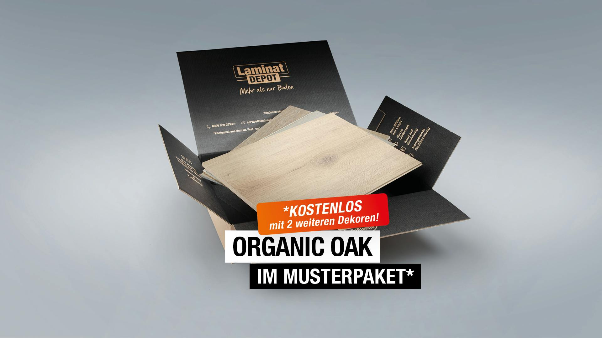 Laminat Kronoflooring O.R.C.A. Organic Oak Produktbild Musterfl&auml;che von oben grade zoom