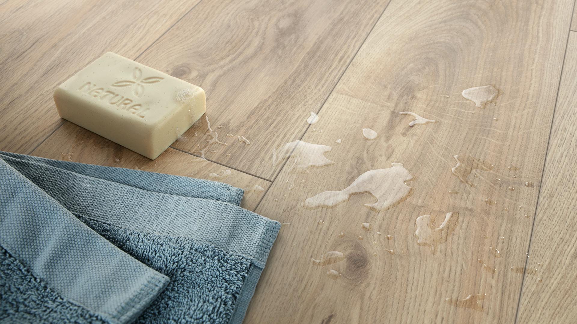 Laminat Kronoflooring O.R.C.A. Ashland Oak Produktbild K&uuml;che &amp; Esszimmer - Modern mit Treppe zoom