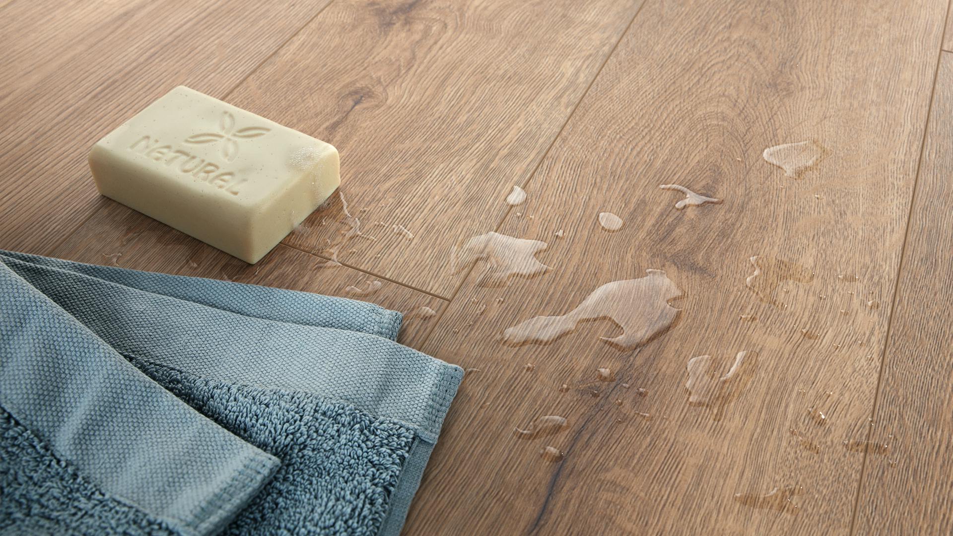 Laminat Kronoflooring O.R.C.A. Hillside Oak Produktbild K&uuml;che &amp; Esszimmer - Modern mit Treppe zoom