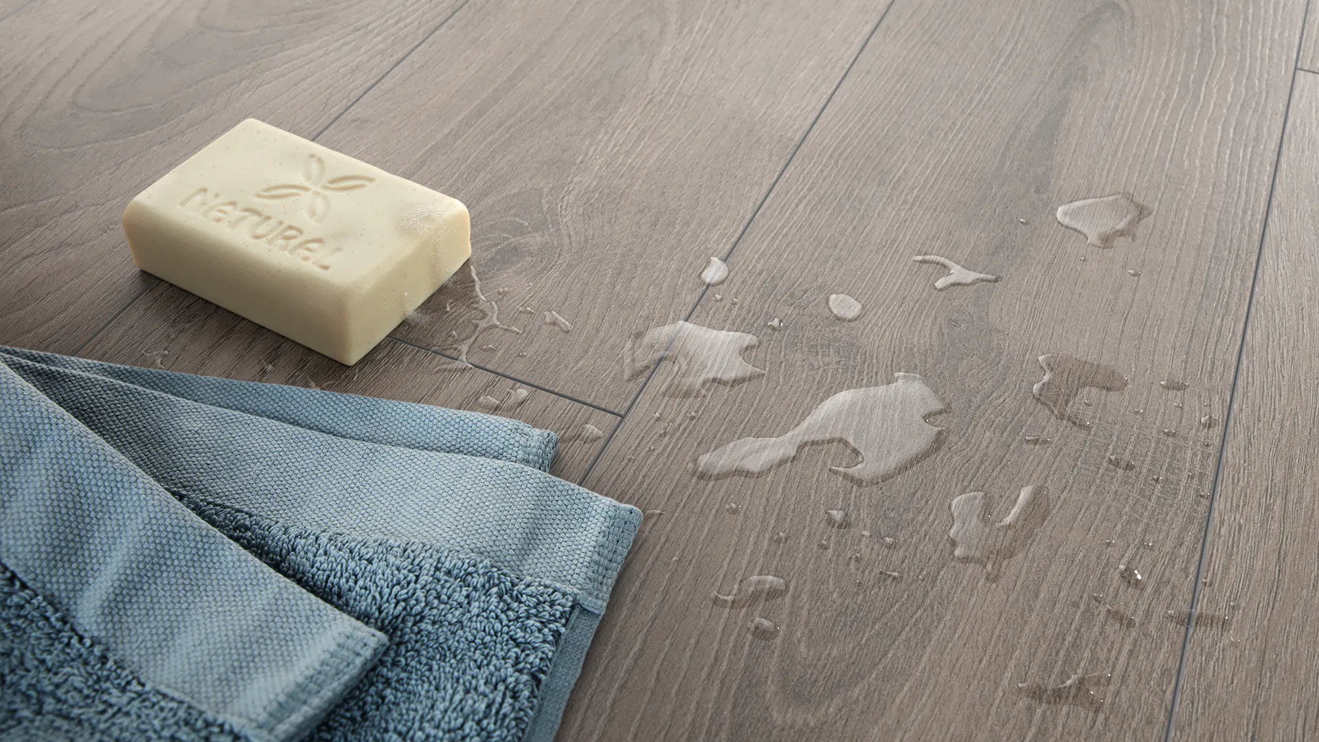 Laminat Kronoflooring O.R.C.A. Rutherford Oak Produktbild K&uuml;che &amp; Esszimmer - Modern mit Treppe zoom