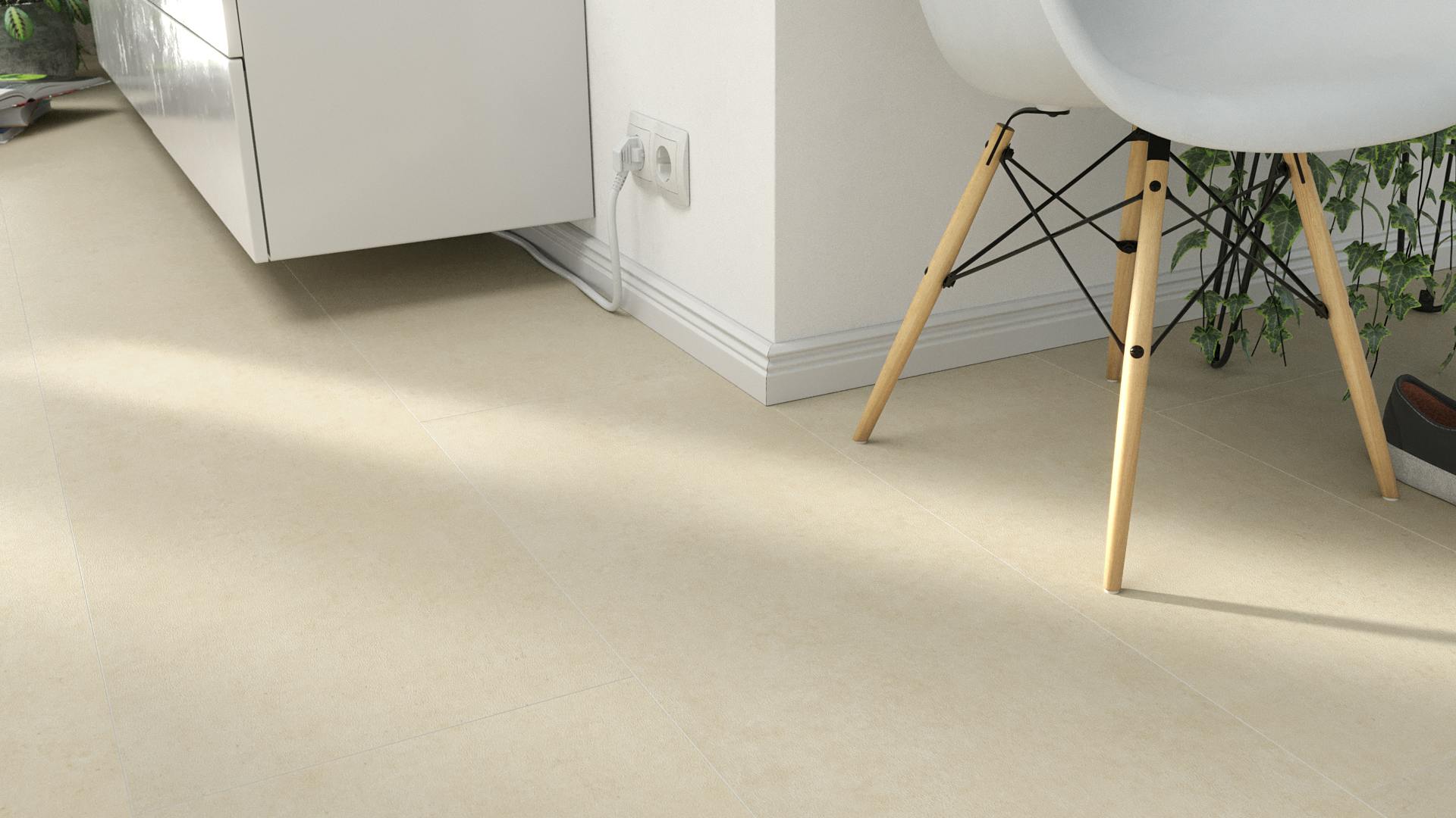 Laminat BoDomo Exquisit Loftstone Sand Produktbild Wohnzimmer - Urban mit Wohnwand zoom