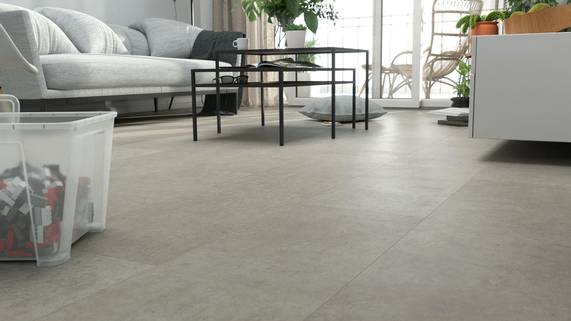 Laminat BoDomo Exquisit Loftstone Greige Produktbild Schlafzimmer - Urban zoom