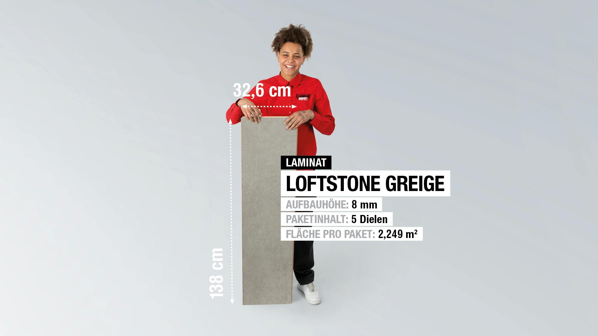 Laminat BoDomo Exquisit Loftstone Greige Produktbild rendering7 zoom