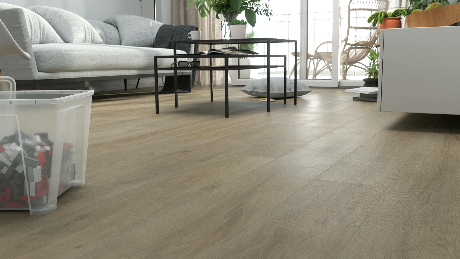 Laminat Kronotex Grand Eiche Titan Produktbild Schlafzimmer - Urban zoom