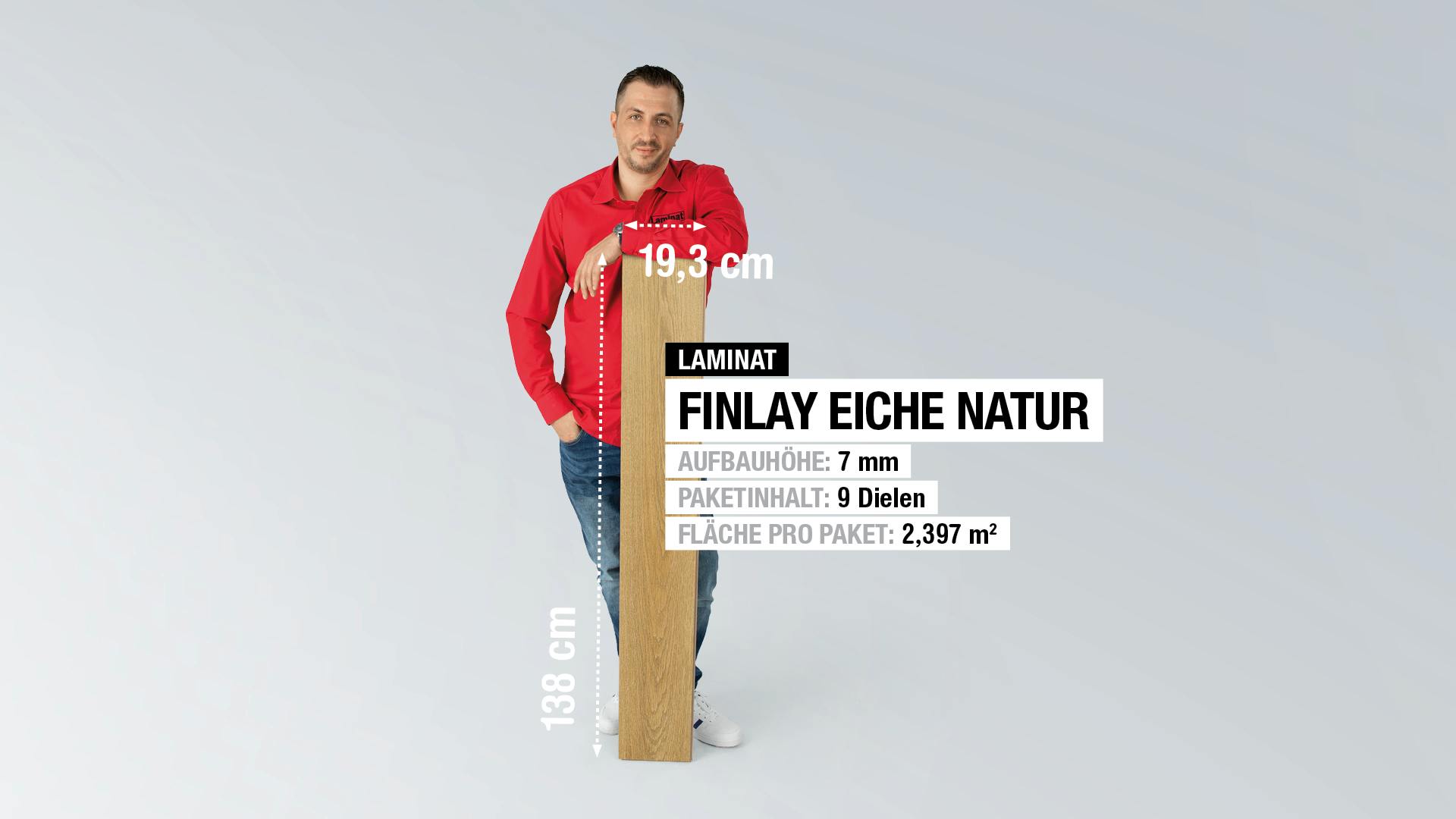 Laminat Kronotex Finlay Eiche Natur Produktbild rendering7 zoom