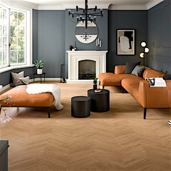 Laminat Egger Skanderborg Eiche braun Produktbild Musterfläche von oben schräg zoom