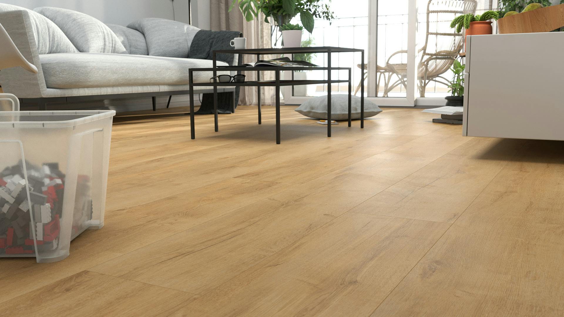 Laminat Kronotex Advanced Plus Vintage Eiche Sand Produktbild Schlafzimmer - Urban zoom