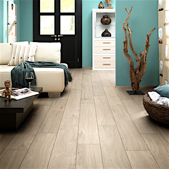 Laminat Kronoflooring Hayloft Oak Produktbild Musterfläche von oben schräg zoom