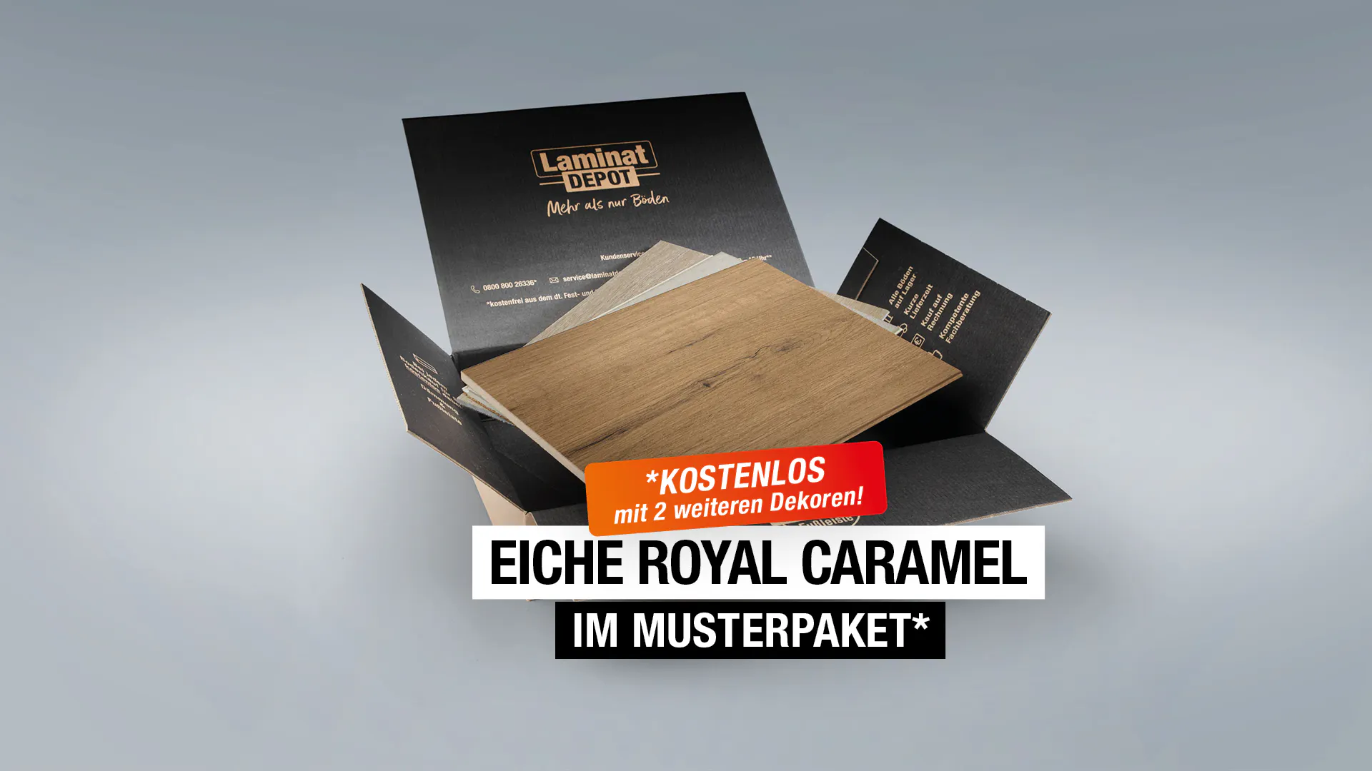 Eiche Royal Caramel Produktbild Musterfl&auml;che von oben grade zoom